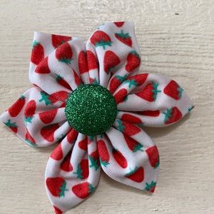 Two Little Ladies strawberry bow